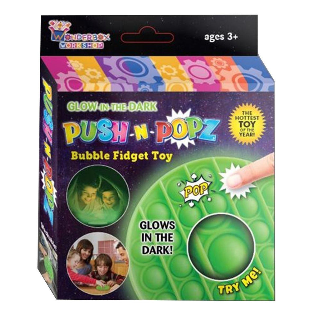 Glow in the Dark Push-N-Popz Bubble Fidget Toy (Set of 2)-Children's Gifts-Collective Goods-MMG Gifts