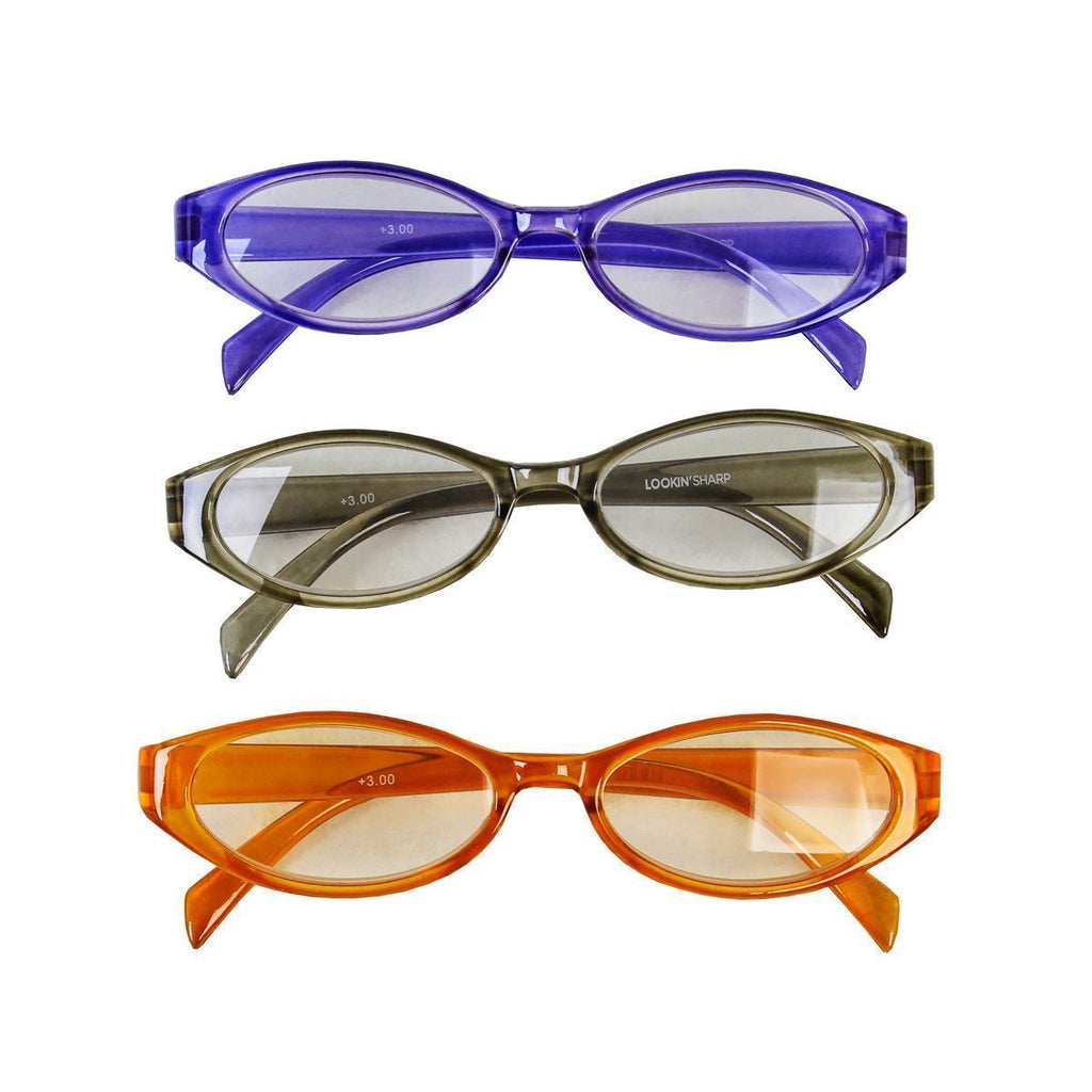 Lookin’ Sharp Reading Glasses (Set of 3) ❤-Accessories-Collective Goods-2.0-Orange/Purple/Gray-MMG Gifts