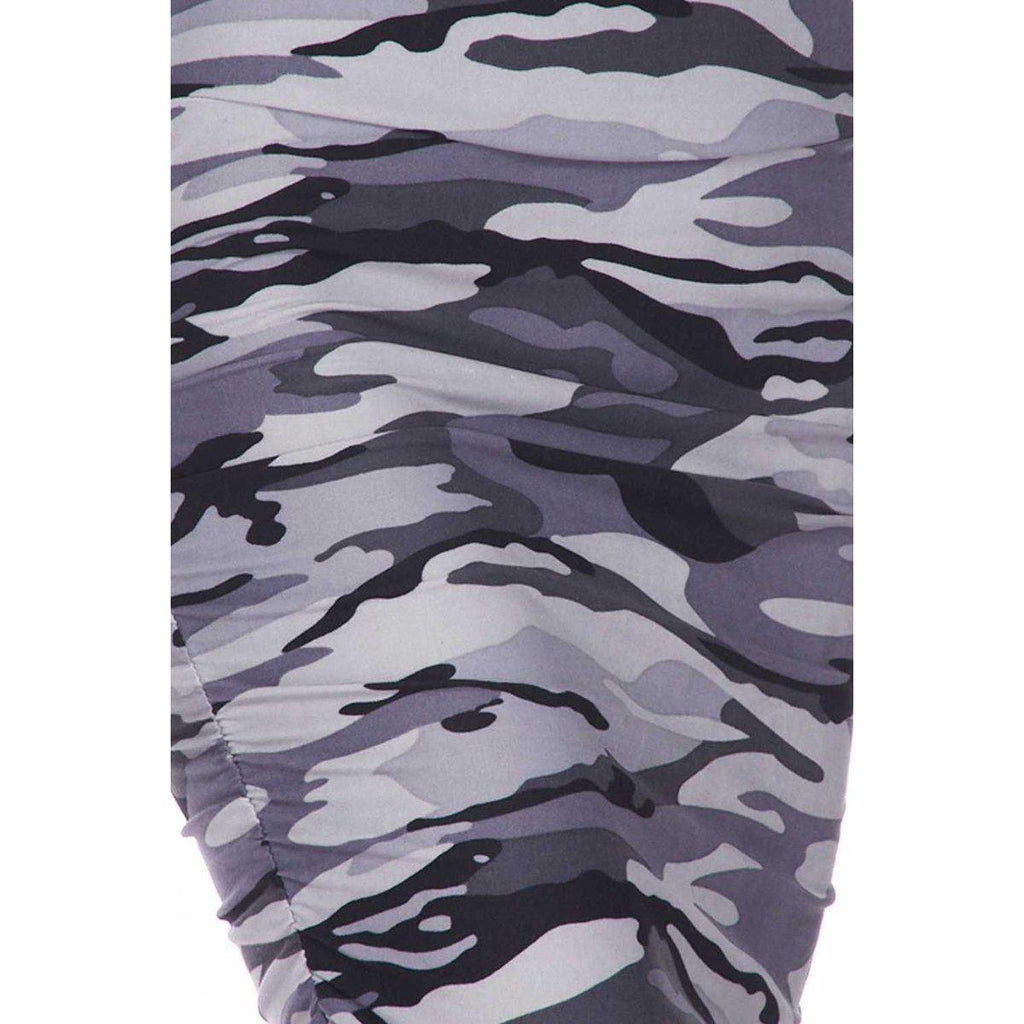 Fabulous Buttery Soft Women's Ruched Skirt: Soft Gray Camouflage-Skirts-MMG Gifts-MMG Gifts