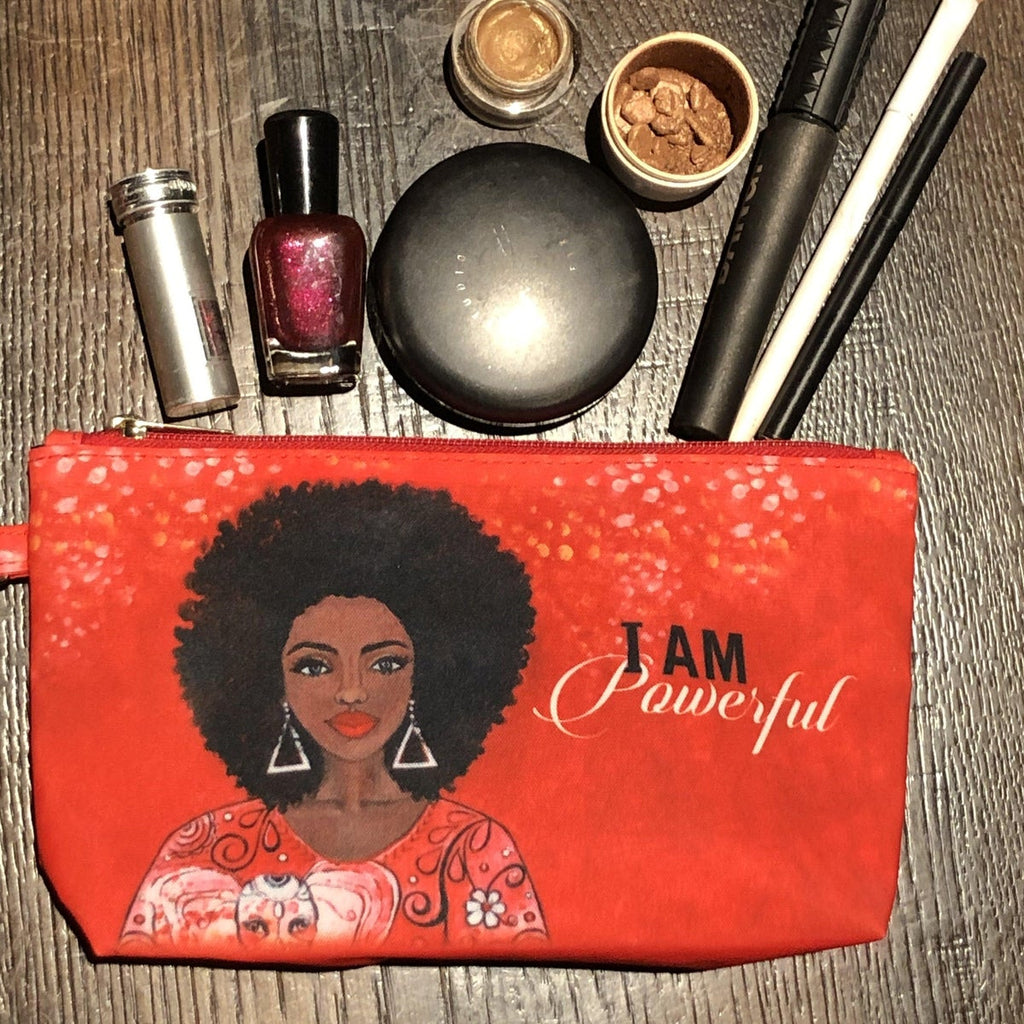 I Am Powerful-Travel Pouches-Shades of Color-MMG Gifts