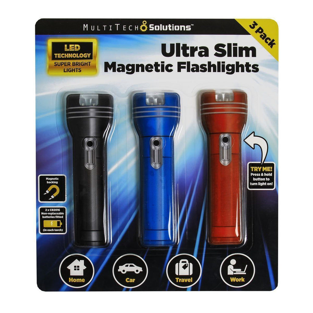 Ultra-Slim Magnetic Flashlight (3 pack)-Tools-Collective Goods-MMG Gifts