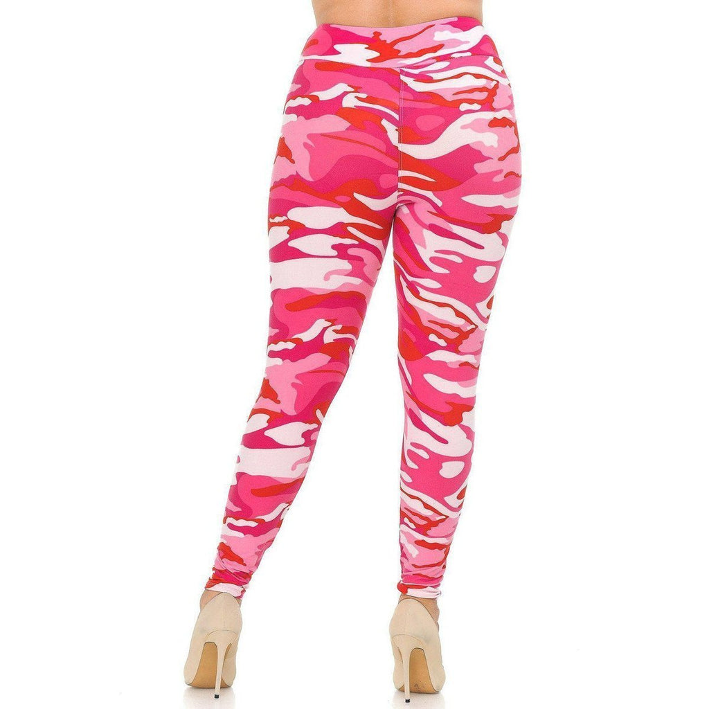 Women's Buttery Soft High-Waisted (Yoga) Pink Warrior Plus Size Leggings 🎀-Buttery Soft Leggings-MMG Gifts-MMG Gifts