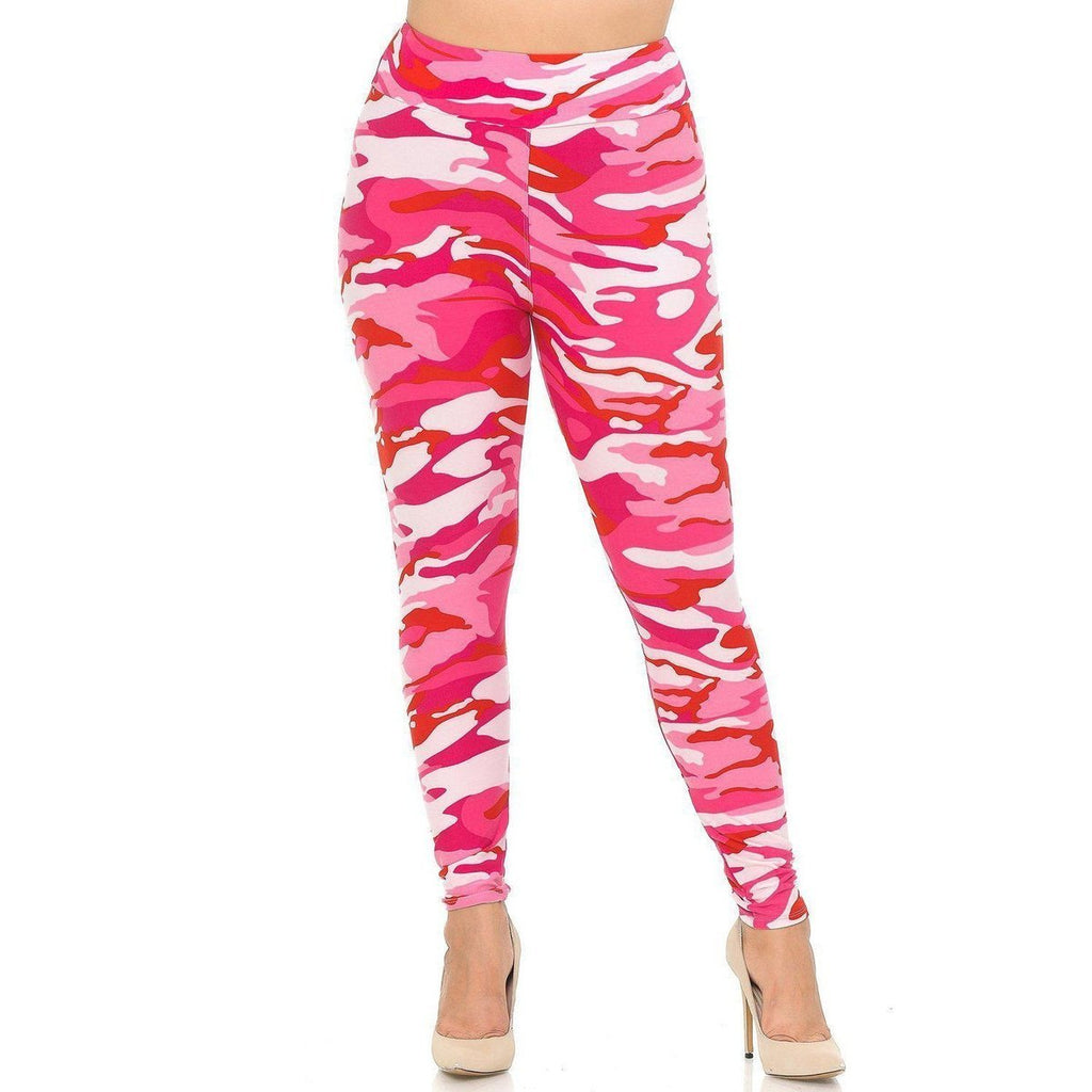 Women's Buttery Soft High-Waisted (Yoga) Pink Warrior Plus Size Leggings 🎀-Buttery Soft Leggings-MMG Gifts-MMG Gifts